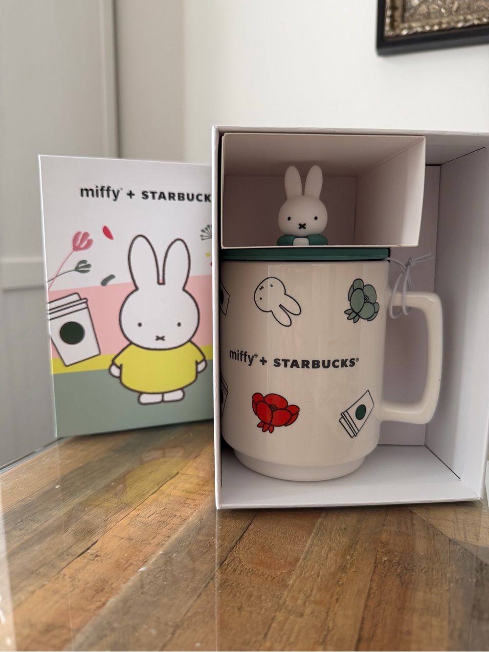 Miffy x Starbucks 2026Ceramic Mug with Bunny Lid - White with Multicolor Accents